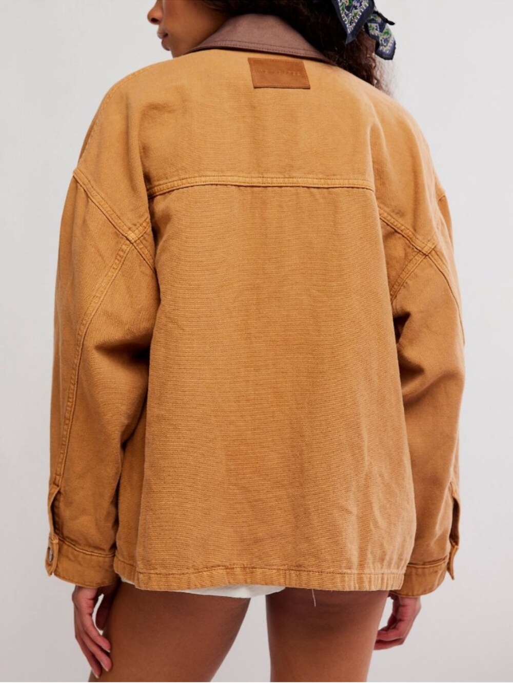 FREE PEOPLE We The Free Lemon Denim Jacket 80%Cotton20%Hemp - Picture 5 of 6